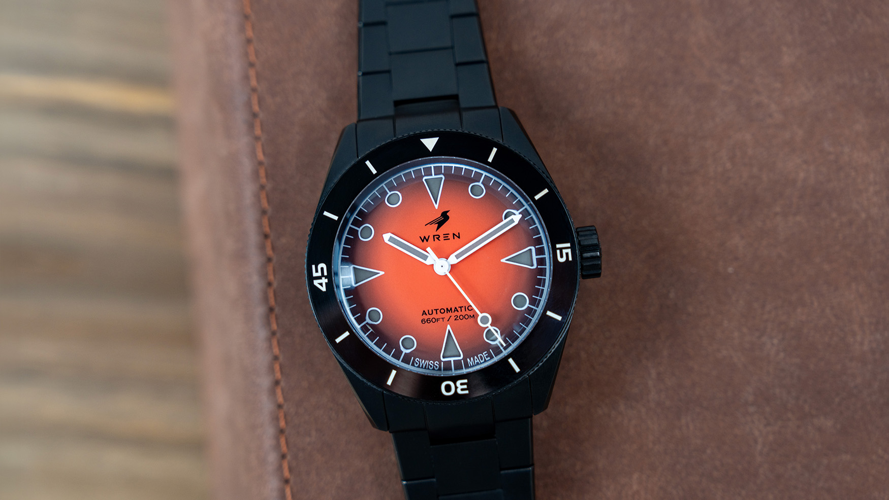 Wren teams up with Ben’s Watches once more for a new red-hot collaboration, the Diver One Obsidian