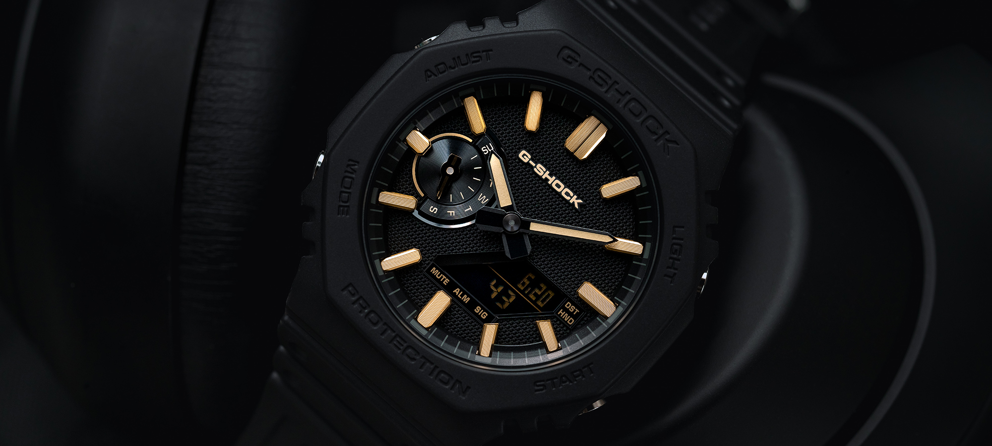 The G-SHOCK Luxe Black Collection Elevates Casio’s Popular Octagonal Watch Silhouette