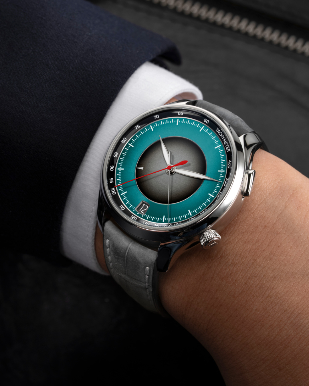 H. Moser & Cie. Endeavour Flyback Chronograph Dual Time Date Packs Three Complications Into One Clean Dial