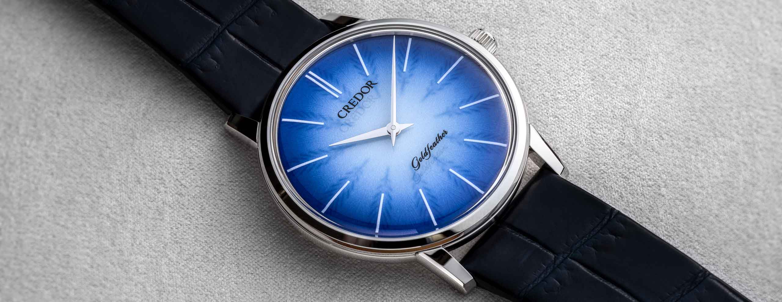 A Closer Look: Credor Goldfeather Porcelain Dial