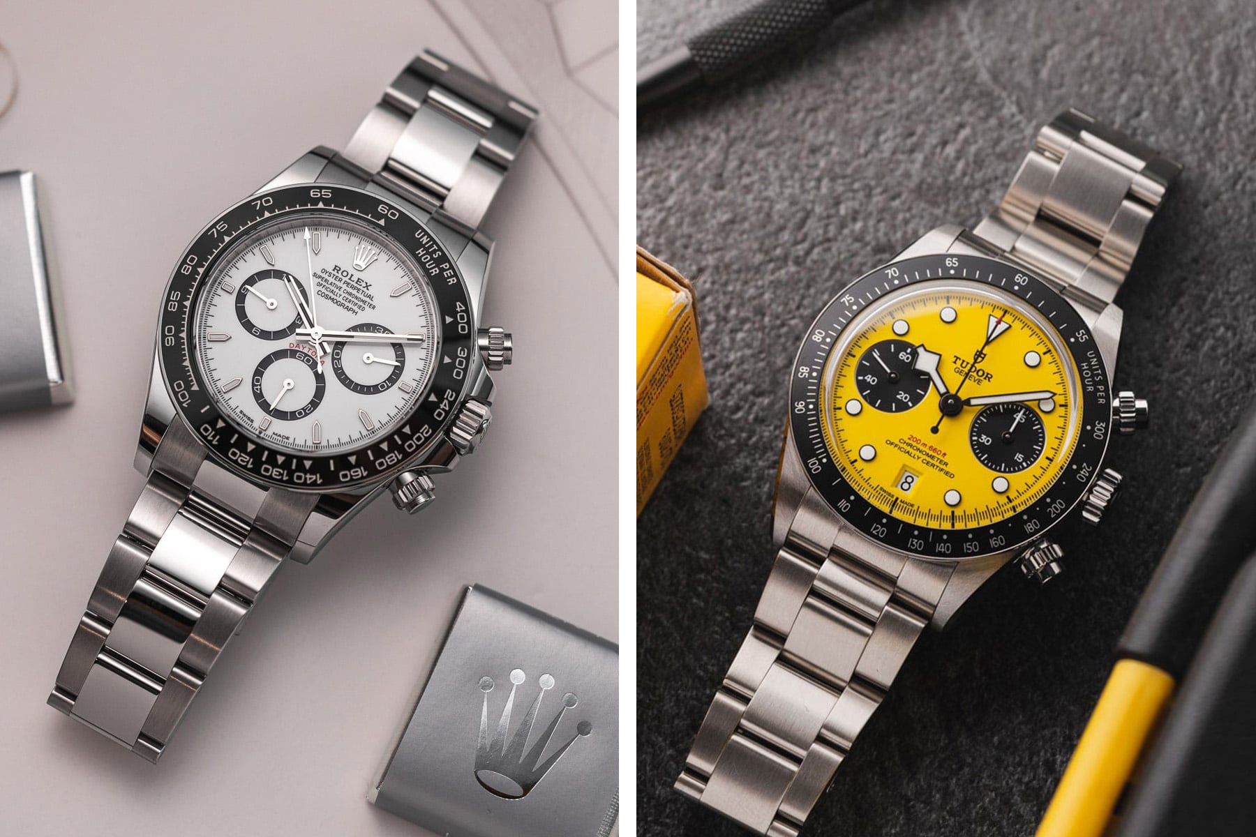 Sunday Morning Showdown: Tudor Black Bay Chrono 39 Vs. Rolex Cosmograph Daytona