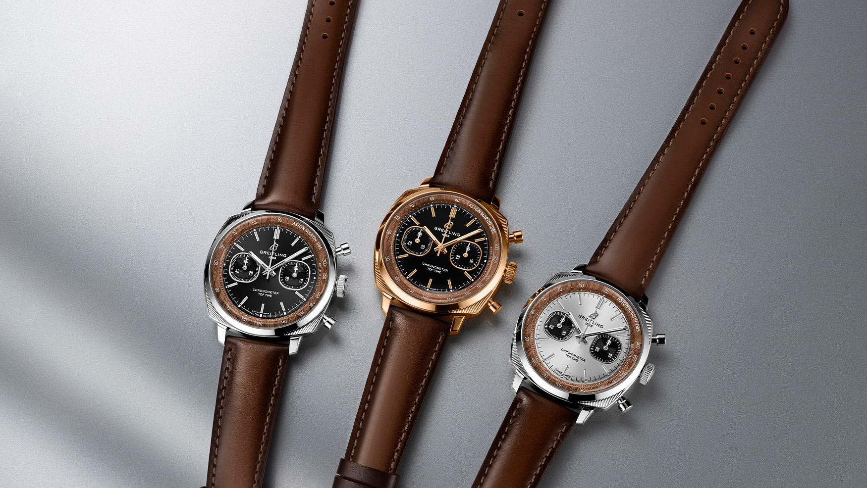 Breitling reunites the Top Time and Aston Martin DB5 with three automotive-inspired limited editions