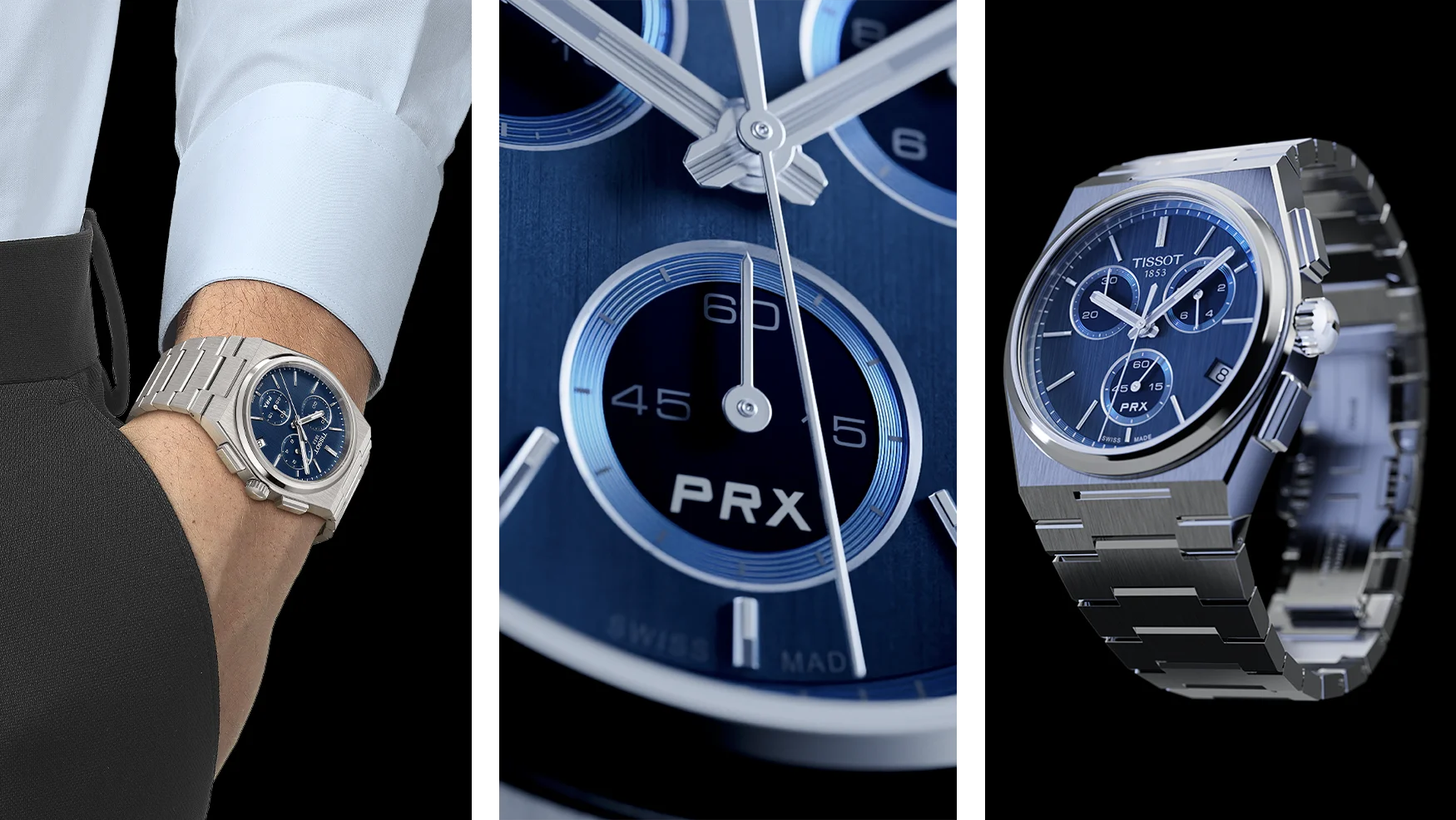 The Tissot PRX Chronograph goes quartz in three sharp new dial colours