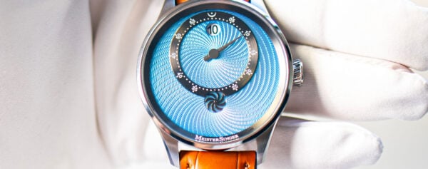 Introducing – MeisterSinger’s Panthero Jumping Hour now with Light Blue Guilloché Dial